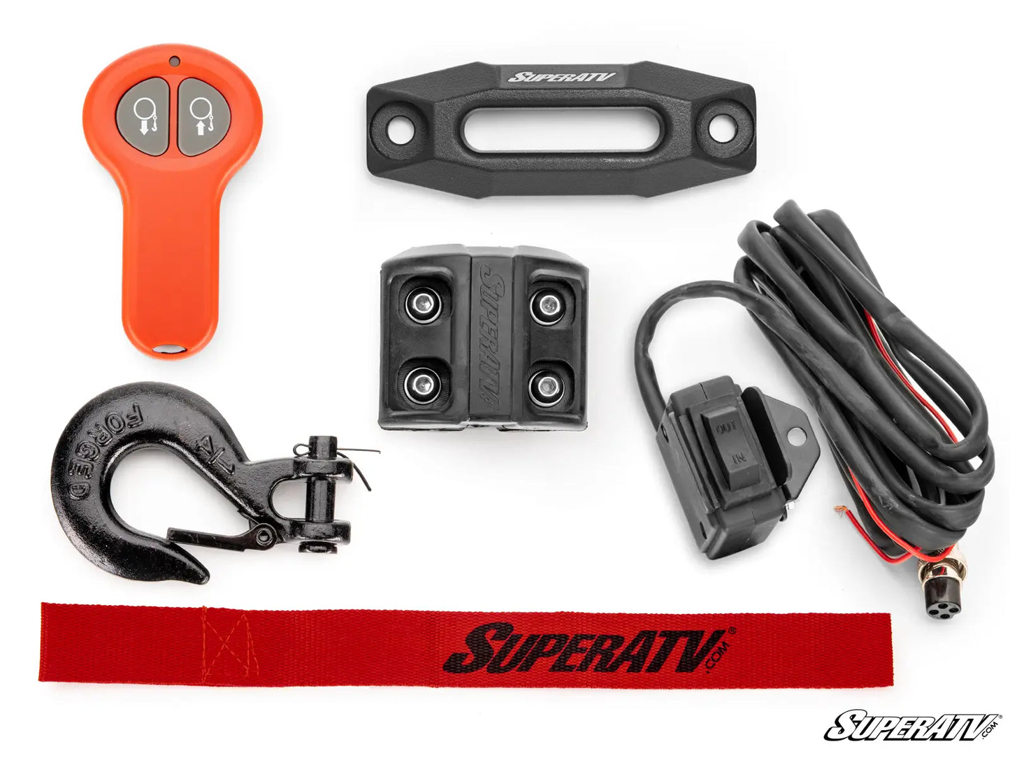 SuperATV 3500 LB. UTV/ATV WINCH (WITH WIRELESS REMOTE & SYNTHETIC ROPE) - Factory UTV