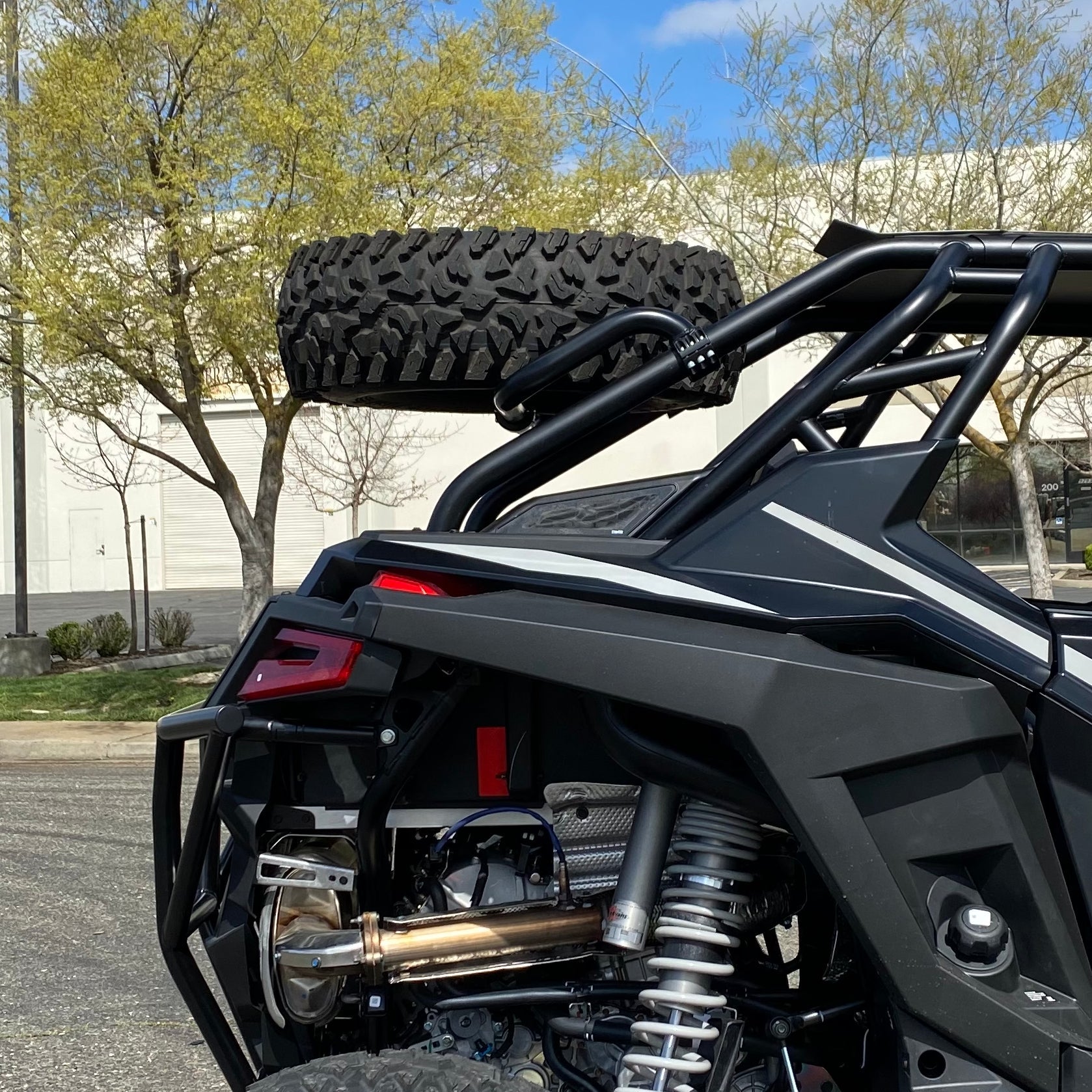 50 Caliber Racing Clamp-On Spare Tire Mount For Polaris RZR XP1000 & XP Turbo (2 & 4 Seat)