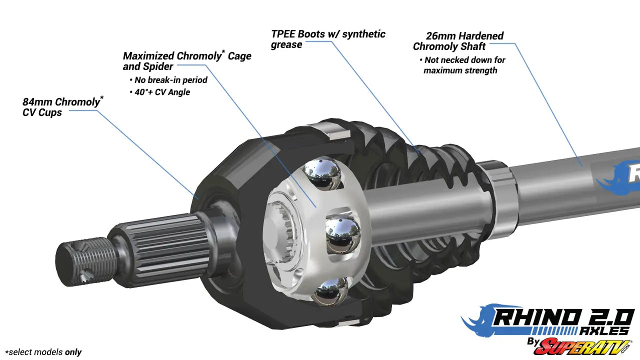 SuperATV Can-Am Maverick X3 Heavy-Duty Axle - Rhino 2.0
