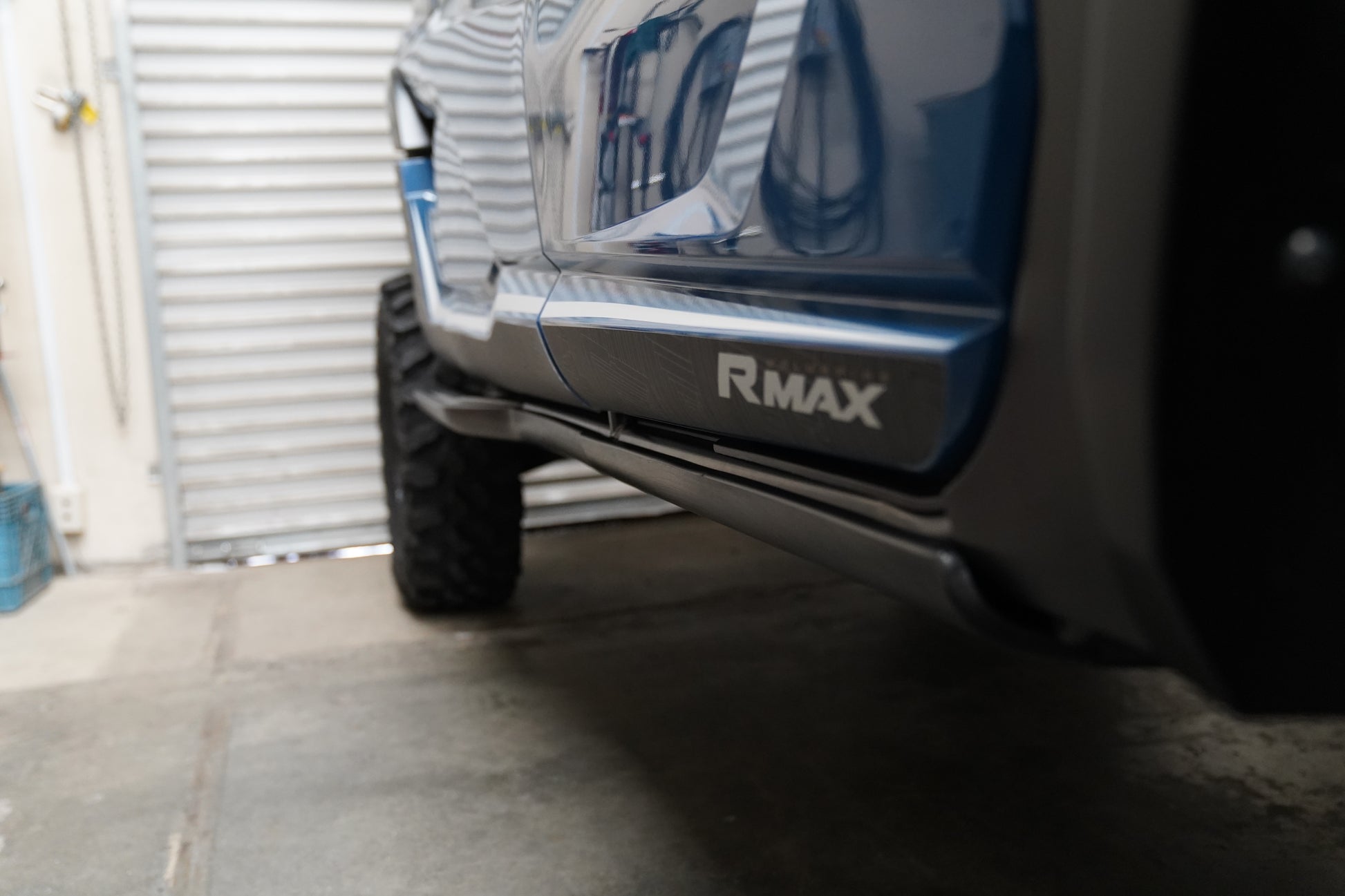 Factory UTV UHMW rock sliders installed on a 2025 and newer Yamaha Wolverine RMAX4