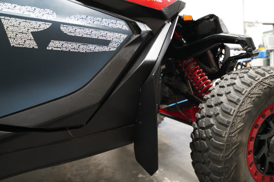 Close-up of 3/16-inch ABS front fender flare for Can-Am Maverick R