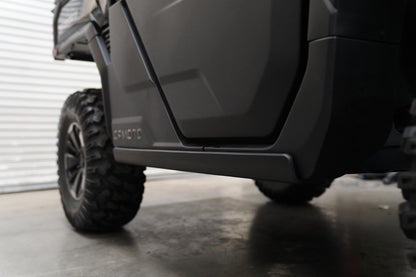 Close-up of Factory UTV Rock Slider protection for CFMOTO UFORCE U10