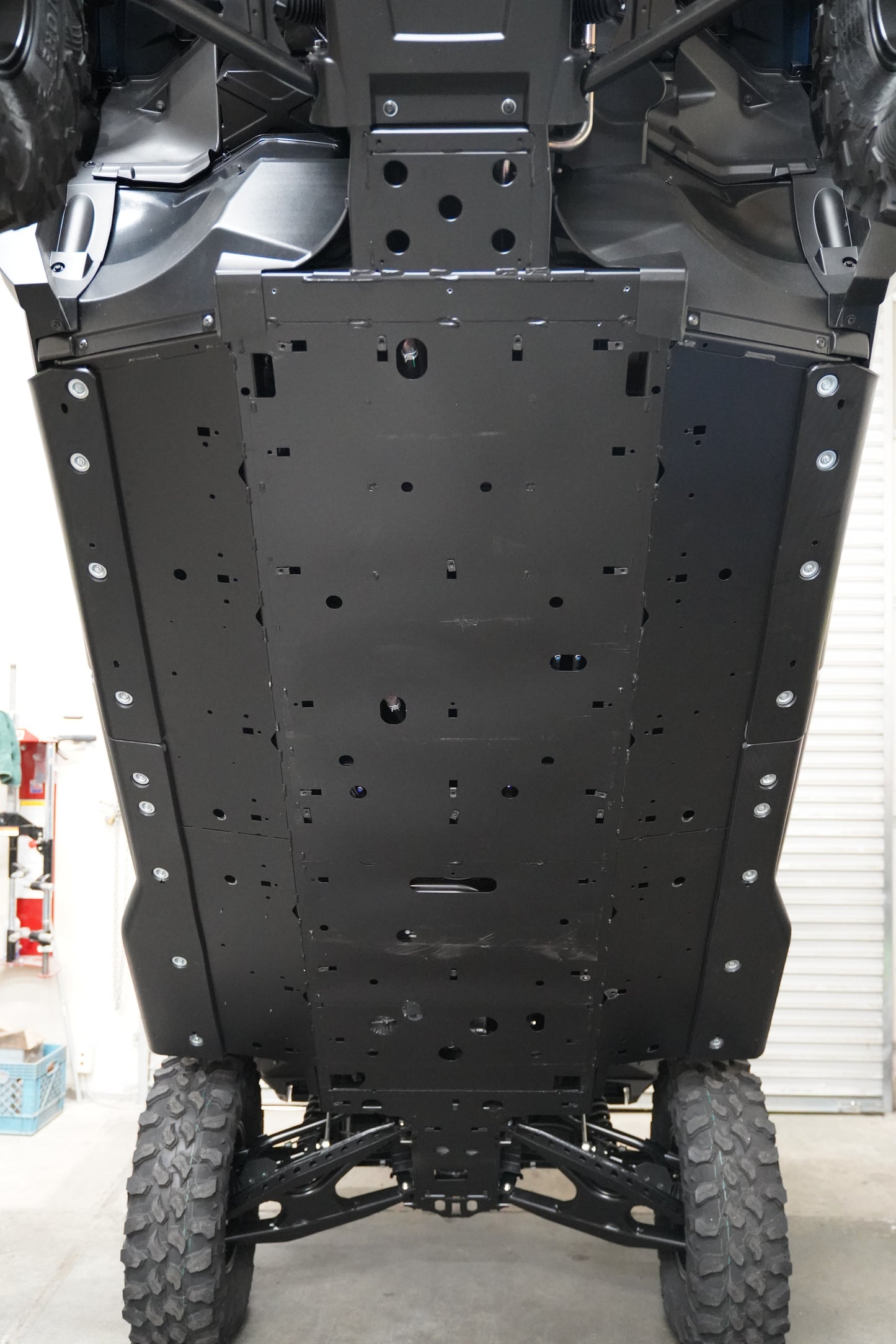 Factory UTV UHMW rock sliders mounted on a 2025+ Yamaha Wolverine RMAX4.