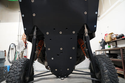 Factory UTV UHMW Trailing Arm Guards installed on Polaris RZR XP S 1000
