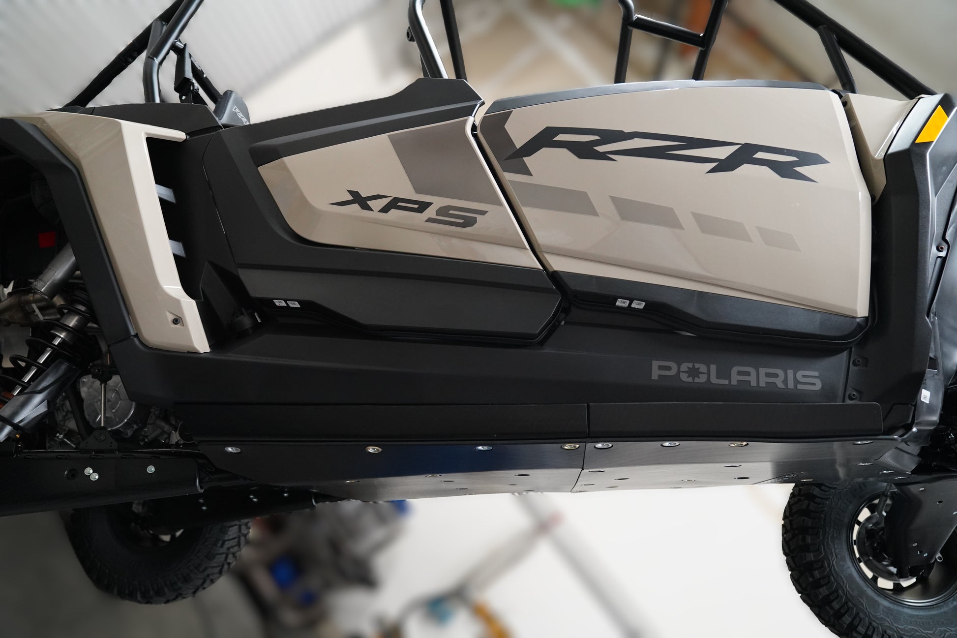 Factory UTV skid package installed on Polaris RZR XP S 4 1000