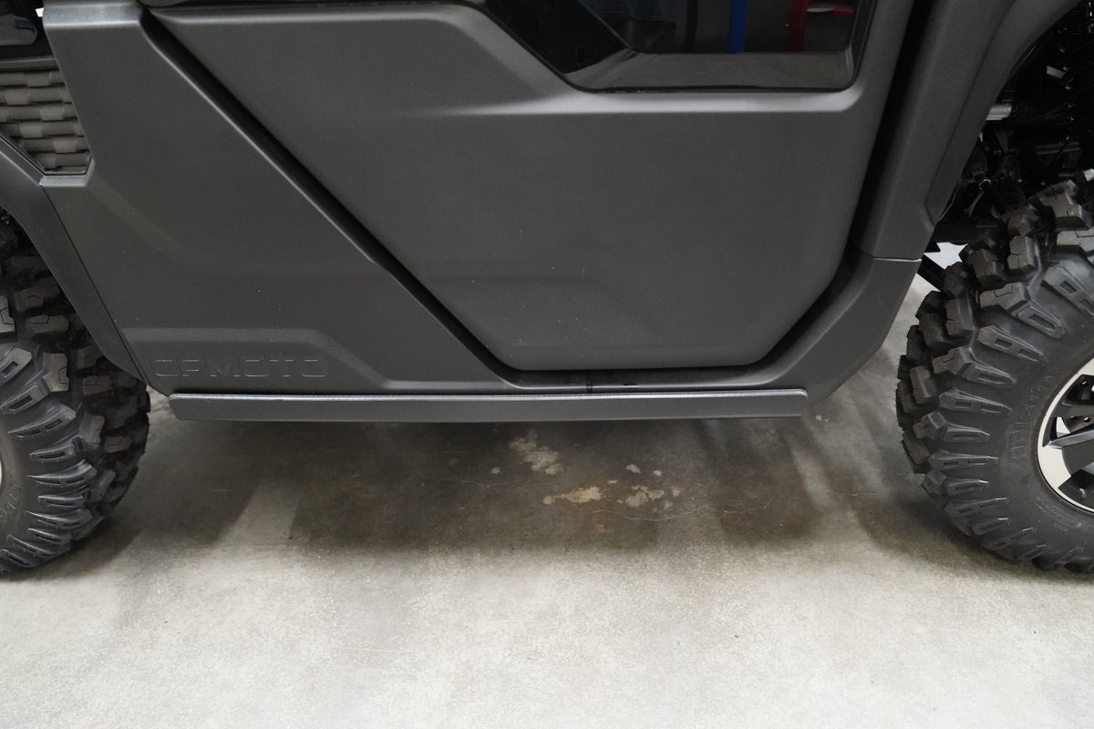 Side view of Factory UTV Rock Sliders on CFMOTO UFORCE U10