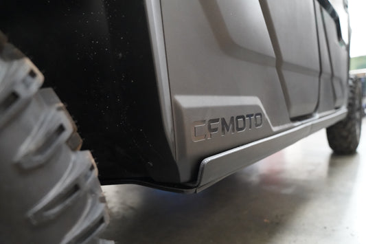 Factory UTV Rock Sliders installed on CFMOTO UFORCE U10 XL