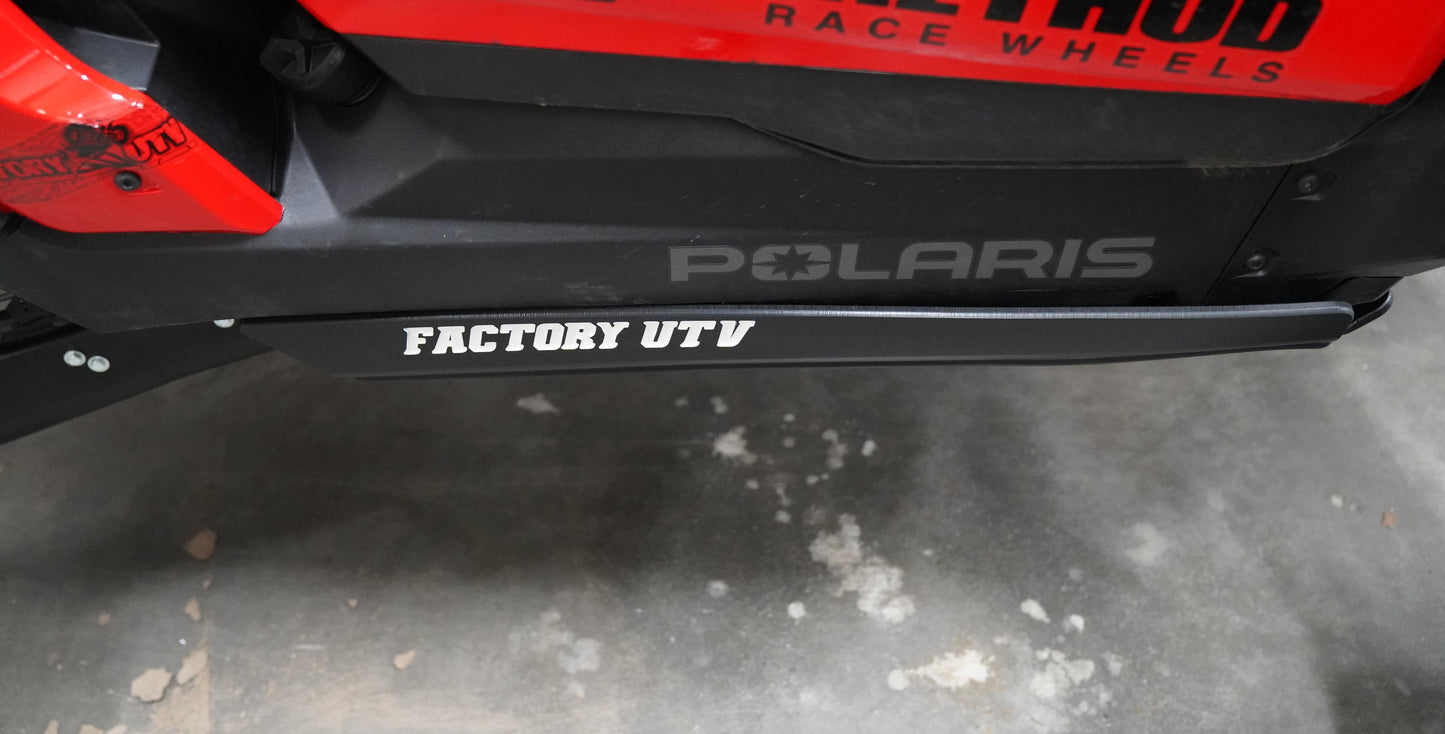 UHMW rock sliders installed on Polaris RZR XP S 1000 for side protection