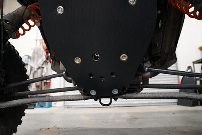 Rear UHMW skid plate coverage from ultimate package on Polaris RZR XP S 1000