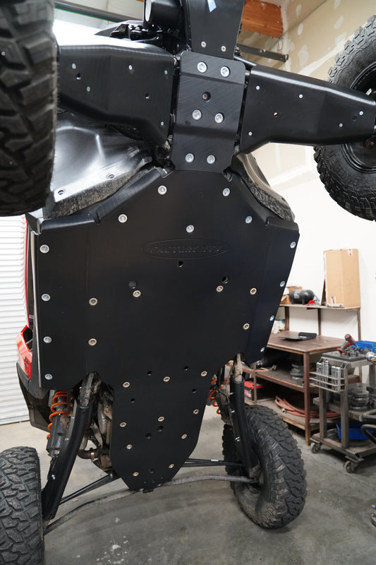 Full UHMW ultimate skid package installed on Polaris RZR XP S 1000