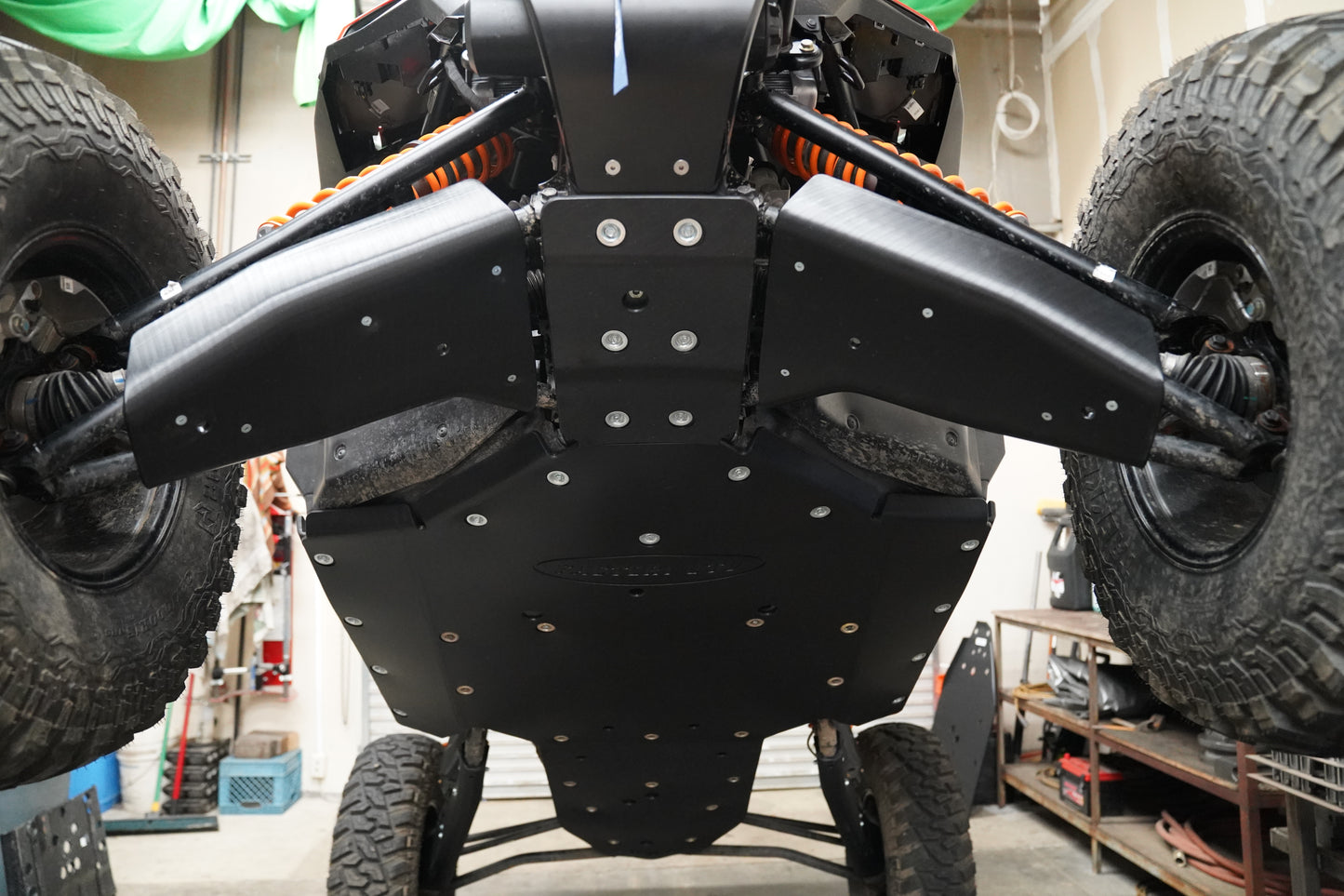 Full underbody UHMW skid protection from ultimate package on Polaris RZR XP S 1000