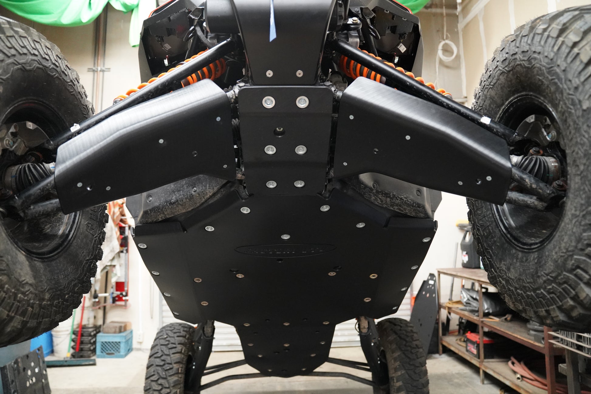 Full underbody UHMW skid protection from ultimate package on Polaris RZR XP S 1000