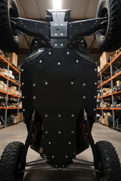 Front UHMW skid plate protection on Polaris RZR XP S 1000