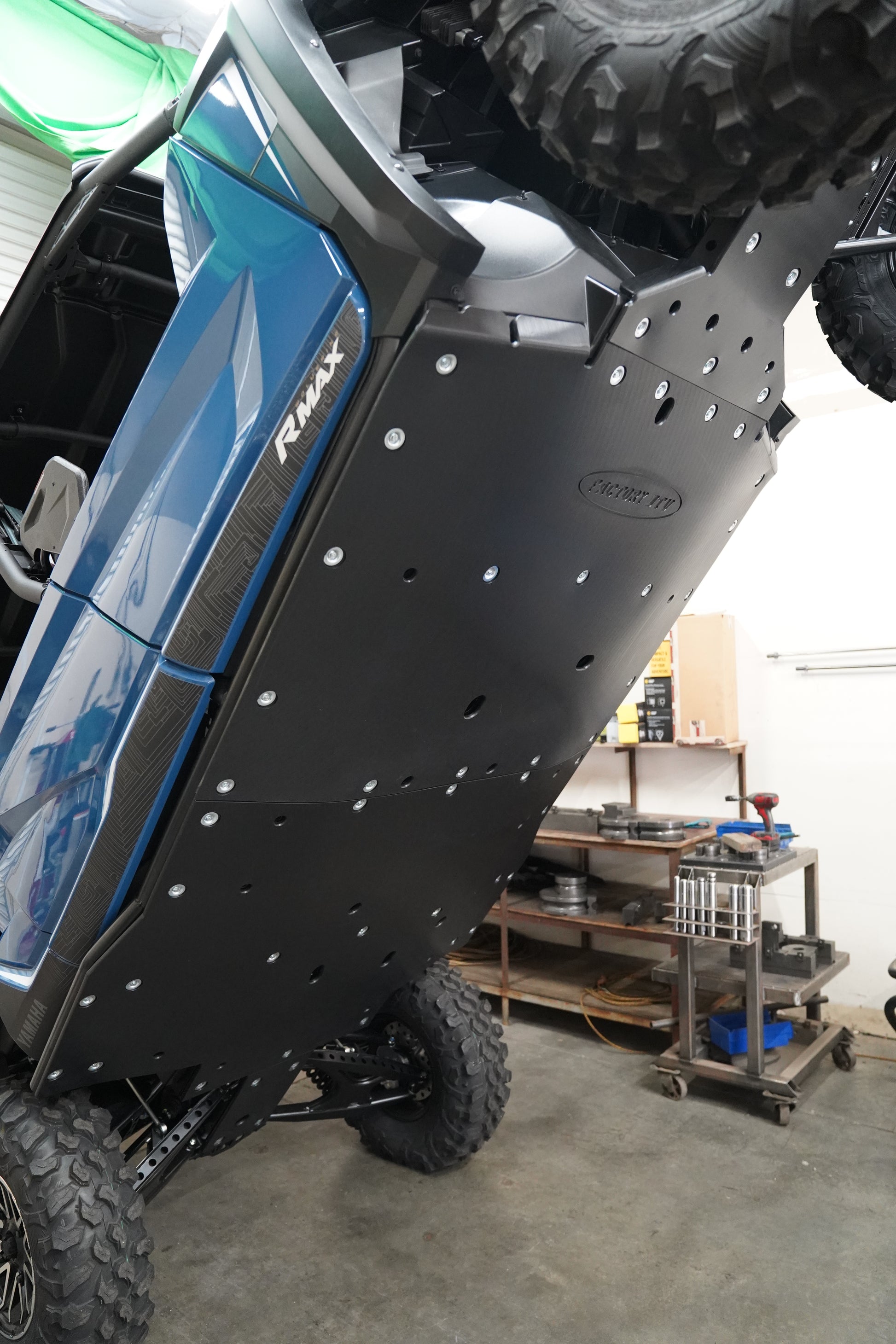 Complete underbody protection with UHMW skid plate on Yamaha RMAX4 1000