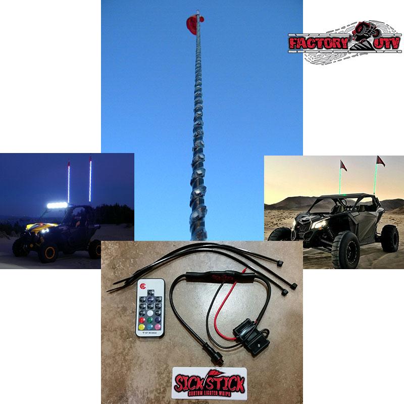 Sick-Stick Black VooDoo Lighted Whip With Remote – Factory UTV